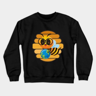 cute bee travel Crewneck Sweatshirt